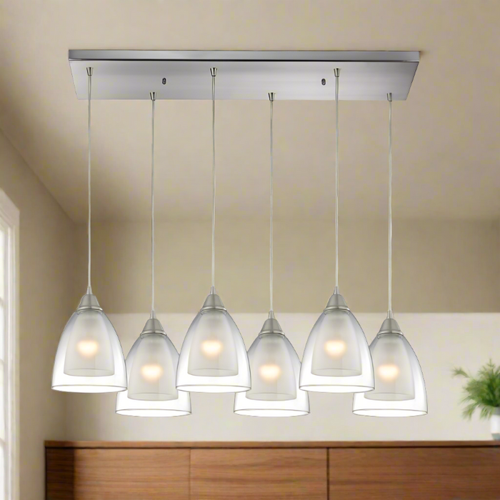 Elk Lighting Layers Satin Nickel Configurable Multi Pendant