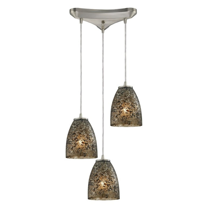 Elk Lighting Fissure Satin Nickel Multi Pendant