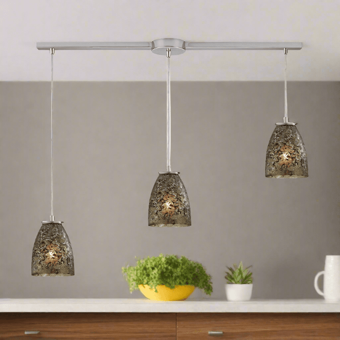 Elk Lighting Fissure Satin Nickel Multi Pendant