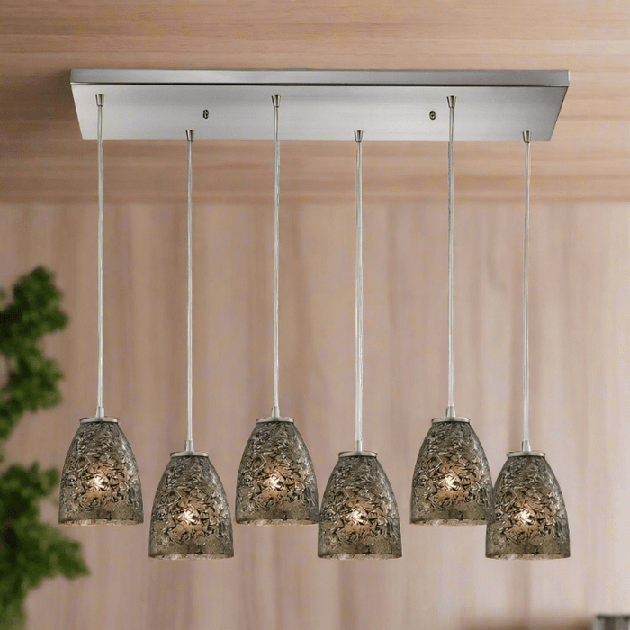 Elk Lighting Fissure Satin Nickel Multi Pendant