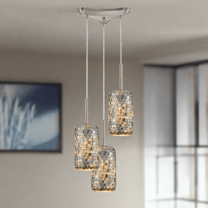 Elk Lighting Capri Satin Nickel Mini Pendant