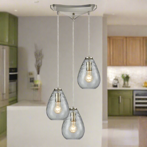 Elk Lighting Lagoon Satin Nickel Mini Pendant