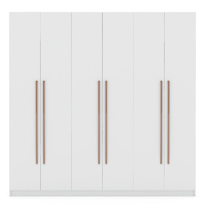 Manhattan Comfort Gramercy Modern Freestanding Wardrobe Armoire Closet in White