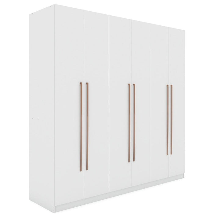 Manhattan Comfort Gramercy Modern Freestanding Wardrobe Armoire Closet in White