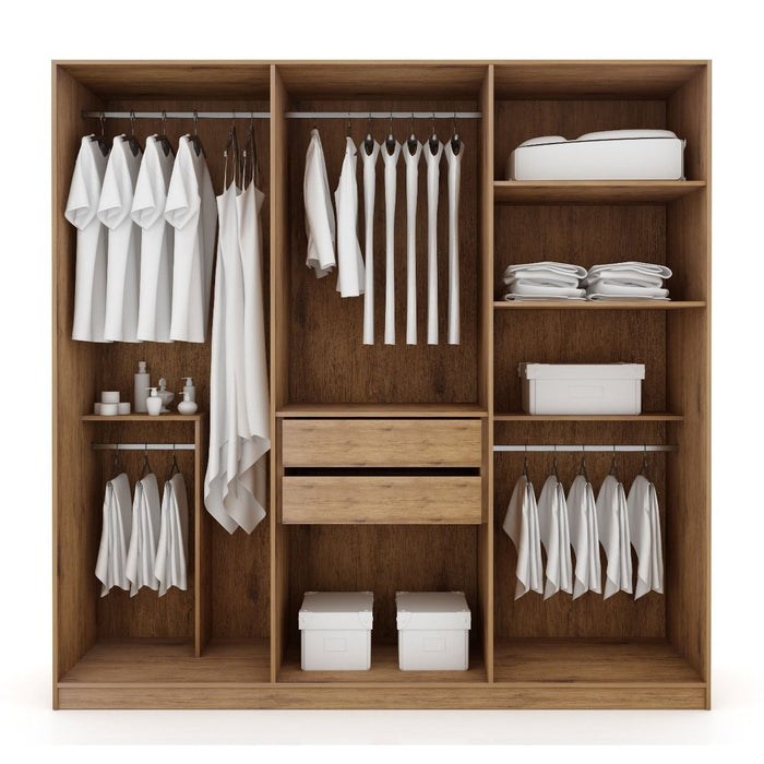 Manhattan Comfort Gramercy Modern Freestanding Wardrobe Armoire Closet in White