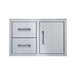 Broilmaster 34" Stainless Steel Horizontal Single Door with Double Drawer- Built-In