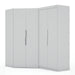 Manhattan Comfort Mulberry 3.0 Sectional Modern Corner Wardrobe Closet with 2 Drawers - Set of 2 in White
