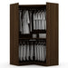 Manhattan Comfort Mulberry 2.0 Semi Open 3 Sectional Modern Wardrobe Corner Closet with 4 Drawers - Set of 3 in White