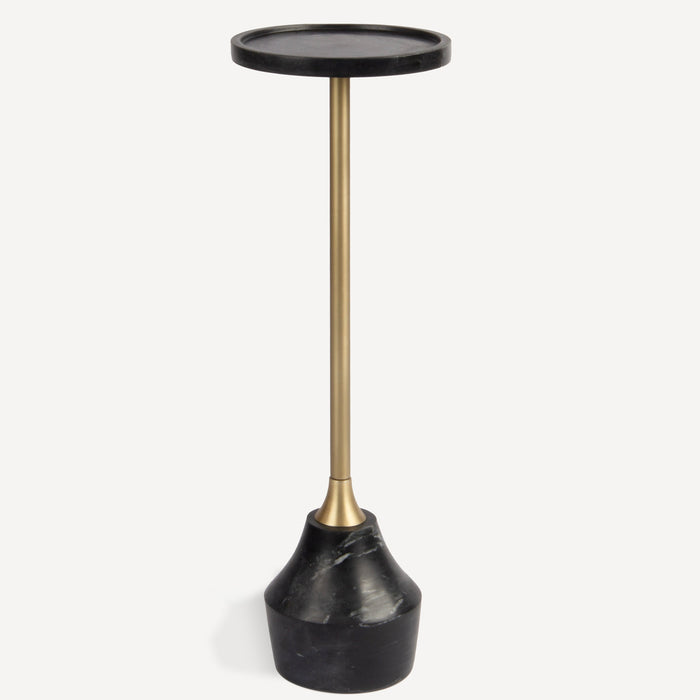 Union Home Noah Marble Drink Table - Marine Black LVR01024