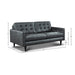 GTR Naples Gray Leather Loveseat