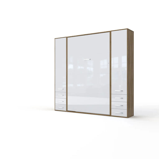 Maxima House Invento Vertical Murphy Bed, European Twin Size with 2 cabinets