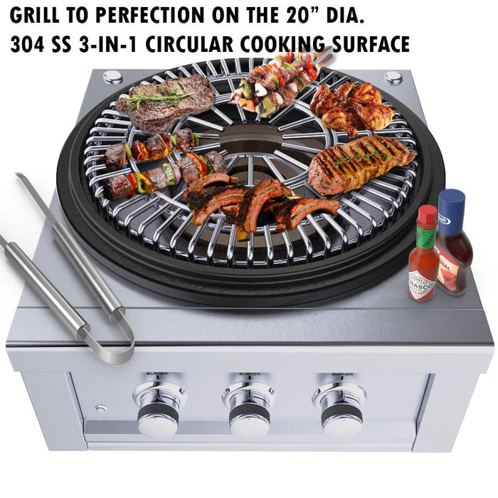 Sunstone 24” Power Cirque Flat-Top Griller Package