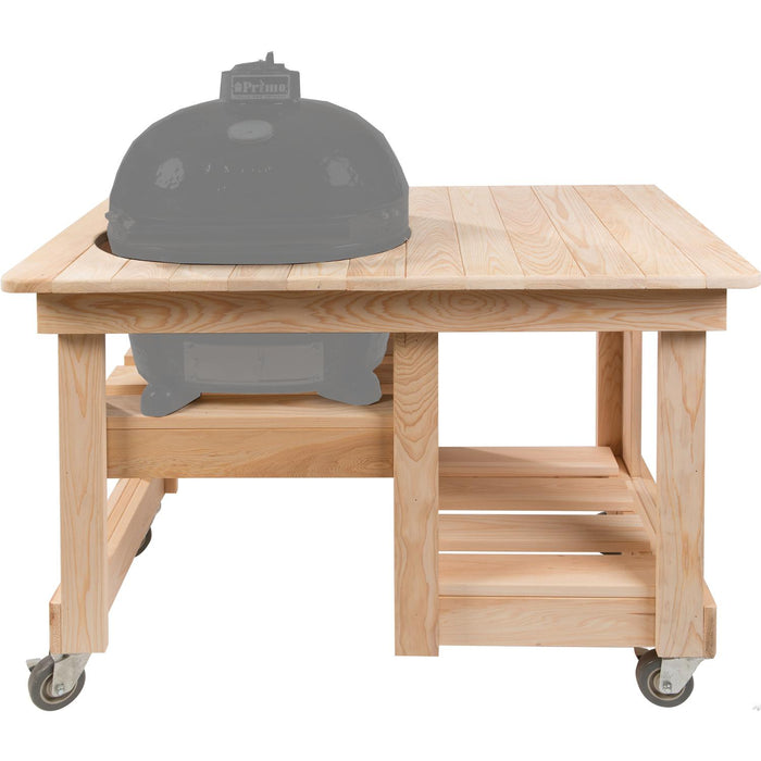 Primo Cypress Countertop Table for Oval XL Ceramic Kamado Grill - PG00612