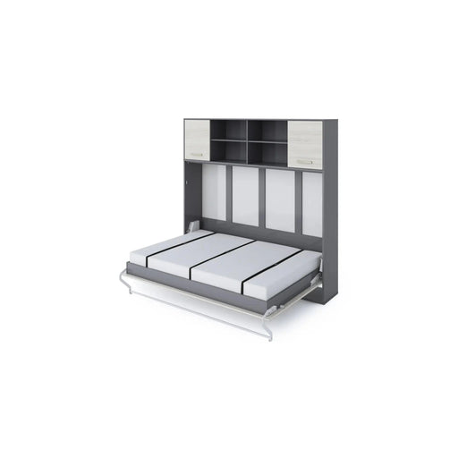 Maxima House Horizontal Wall Bed Invento, European Twin Size with Storage on top