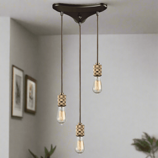 Elk Lighting Camley Oil Rubbed Bronze, Polished Gold Mini Pendant