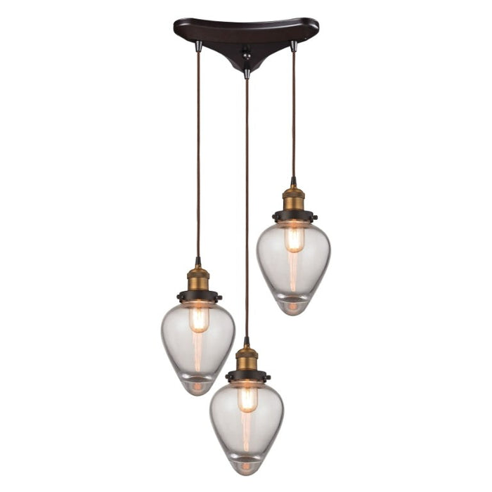 Elk Lighting Bartram Antique Brass, Oil Rubbed Bronze Mini Pendant