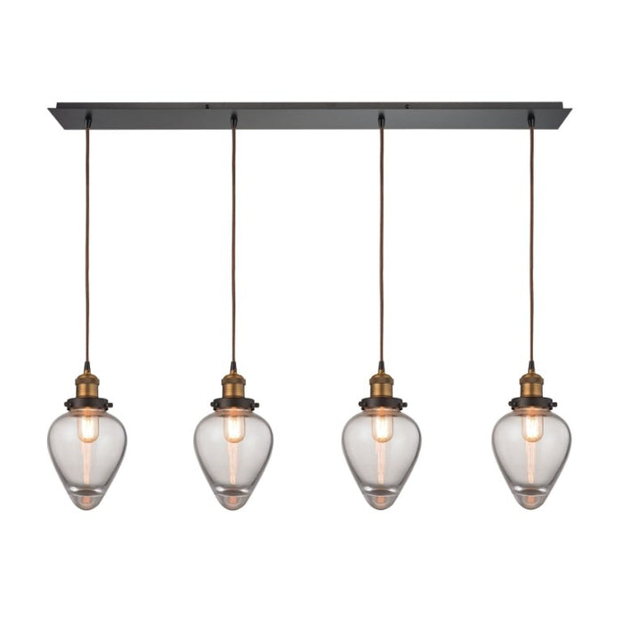 Elk Lighting Bartram Antique Brass, Oil Rubbed Bronze Mini Pendant