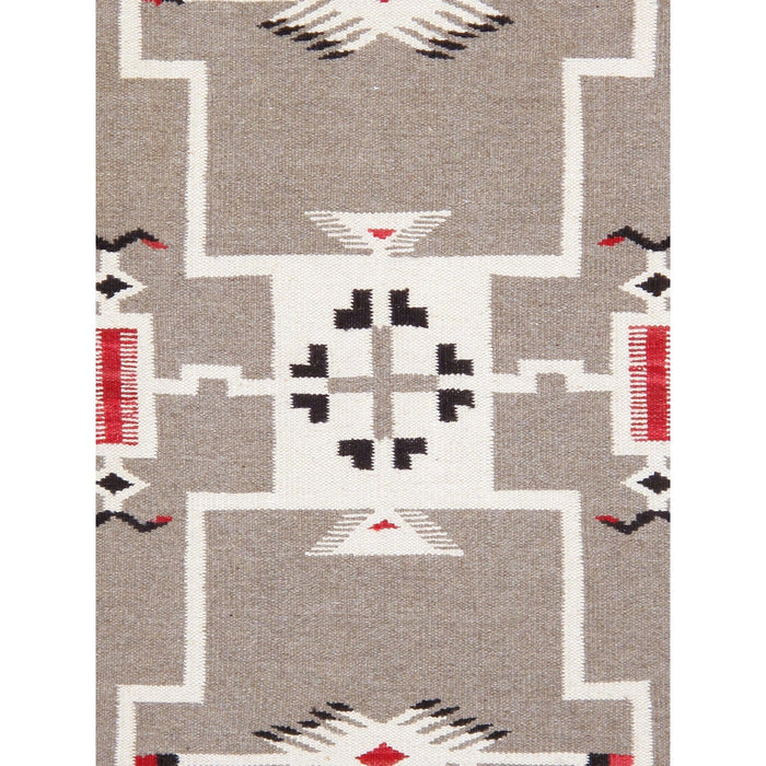 Pasargad Home Tuscany Collection Reversible Wool Mocha Area Rug- 4' 2'' X 5'11'' PNT-321 4x6