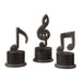 Uttermost Music Notes Metal Figurines, Set/3 19280