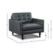 GTR Naples Gray Leather Armchair