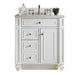 Bristol 30" Single Vanity, Bright White w/ 3 CM White Zeus Silestone Top