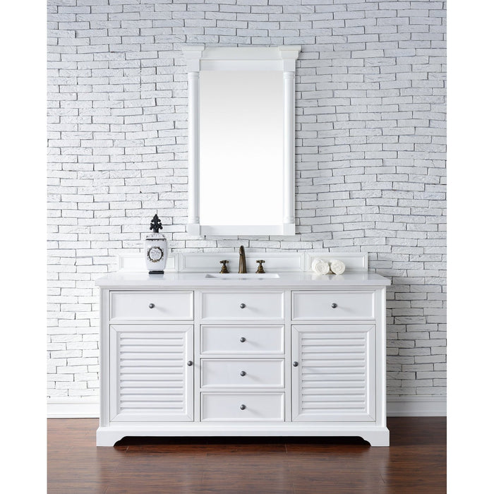 James Martin Vanities Savannah 60" Bright White Single Vanity