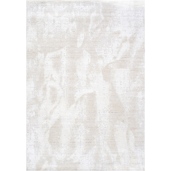 Pasargad Home Amari Collection Hand-Loomed Bsilk & Wool Ivory Area Rug- 5' 4" X 7' 8" PDC-133 5x8