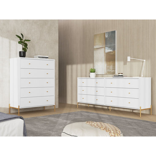 Manhattan Comfort Jasper Tall Dresser and Double Wide Dresser Set of 2 Off White Manhattan Comfort Jasper Tall Dresser and Double Wide Dresser Set of 2 Off White