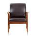 Manhattan Comfort ArchDuke White and Amber Faux Leather Accent Chair Set of 2