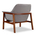 Manhattan Comfort Miller Grey and Walnut Linen Weave Accent Chair Set of 2