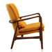 Manhattan Comfort Bradley Charcoal and Walnut Linen Weave Accent Chair Set of 2