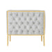 Manhattan Comfort Vector Grey and Gold Velvet Accent Chair Set of 2