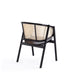 Manhattan Comfort Versailles Armchair in Black and Natural Cane - Set of 2