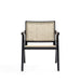 Manhattan Comfort Hamlet Accent Chair in Black and Natural Cane - Set of 2