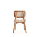 Manhattan Comfort Versailles Square Dining Chair in Black and Natural Cane - Set of 4