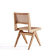 Manhattan Comfort Hamlet Dining Chair in Black and Natural Cane - Set of 4