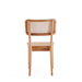 Manhattan Comfort Giverny Dining Chair in Black and Natural Cane - Set of 4
