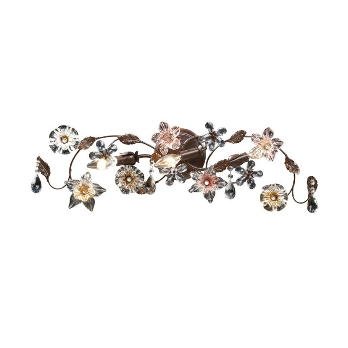 Elk Lighting Cristallo Fiore Deep Rust Vanity Light