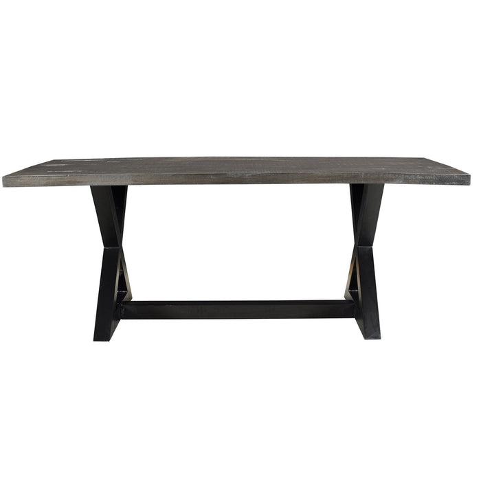 Worldwide Home Furnishings Zax-Dining Table-Distressed Grey Rectangular Dining Table 201-147DG