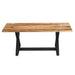 Worldwide Home Furnishings Zax-Dining Table-Natural/Black Rectangular Dining Table 201-147NAT_BK
