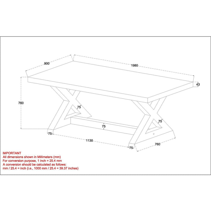 Worldwide Home Furnishings Zax-Dining Table-Natural/Black Rectangular Dining Table 201-147NAT_BK