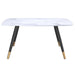 Worldwide Home Furnishings Emery-Rect. Dining Table-White Rectangular Dining Table 201-294REC-WT