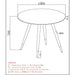 Worldwide Home Furnishings Emery-Round Dining Table-White Round Dining Table 201-294RND-WT