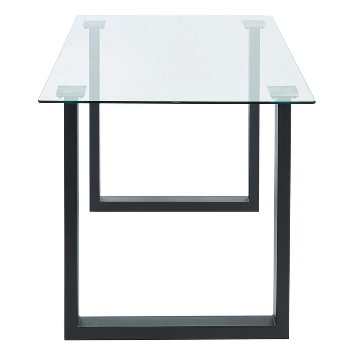 Worldwide Home Furnishings Franco-Dining Table-Black Rectangular Dining Table 201-454BK