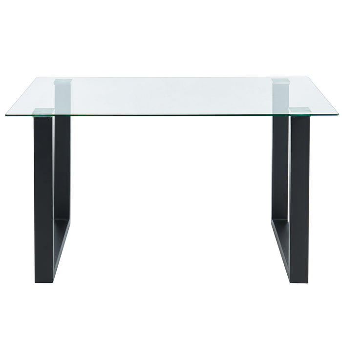 Worldwide Home Furnishings Franco-Dining Table-Black Rectangular Dining Table 201-454BK