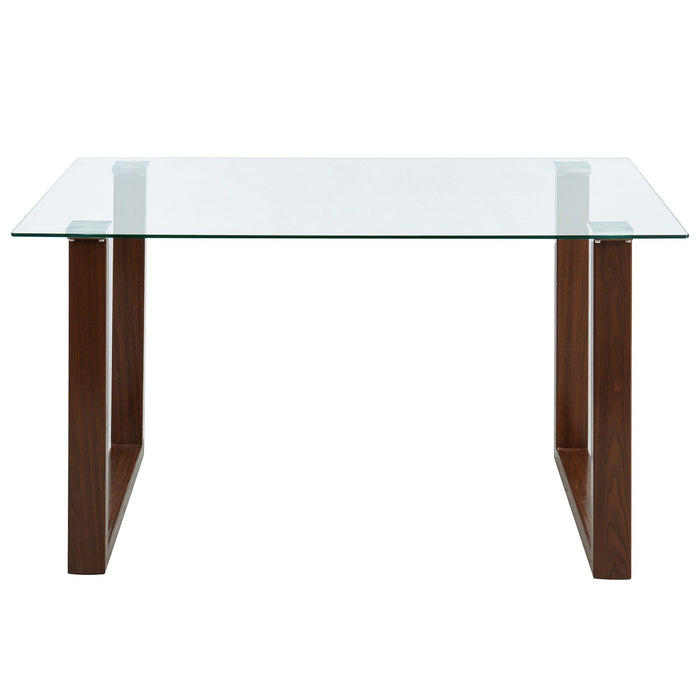 Worldwide Home Furnishings Franco-Dining Table-Walnut Rectangular Dining Table 201-454WAL