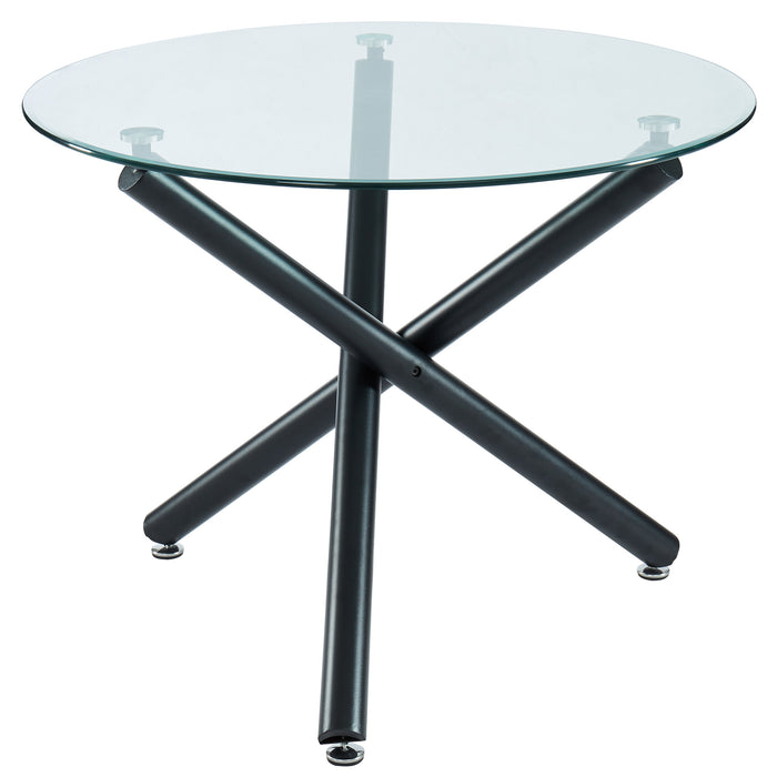 Worldwide Home Furnishings Suzette-Dining Table, 40"Dia-Black Round Dining Table 201-476-40