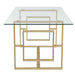 Worldwide Home Furnishings Eros-Dining Table-Gold Rectangular Dining Table 201-482GL