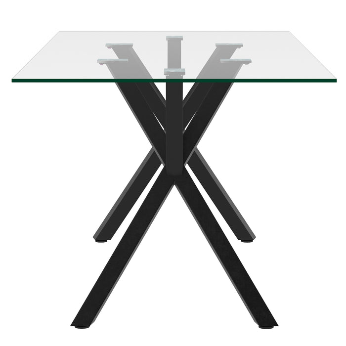 Worldwide Home Furnishings Stark-Dining Table-Black Rectangular Dining Table 201-535BK