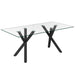 Worldwide Home Furnishings Stark-Dining Table-Black Rectangular Dining Table 201-535BK